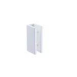 70cm Reeded Single Shower Glass Screen with White U-brackets & Square Pole - Furniture > Bathroom > Shower Heads &