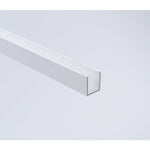 70cm Reeded Single Shower Glass Screen with White Wall Channel & Square Pole - Furniture > Bathroom > Shower Heads &