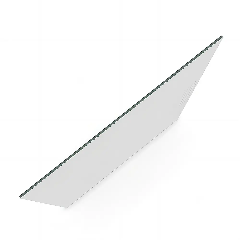 70cm Reeded Single Shower Glass Screen with White Wall F-Brackets - Furniture > Bathroom > Shower Heads & Screens