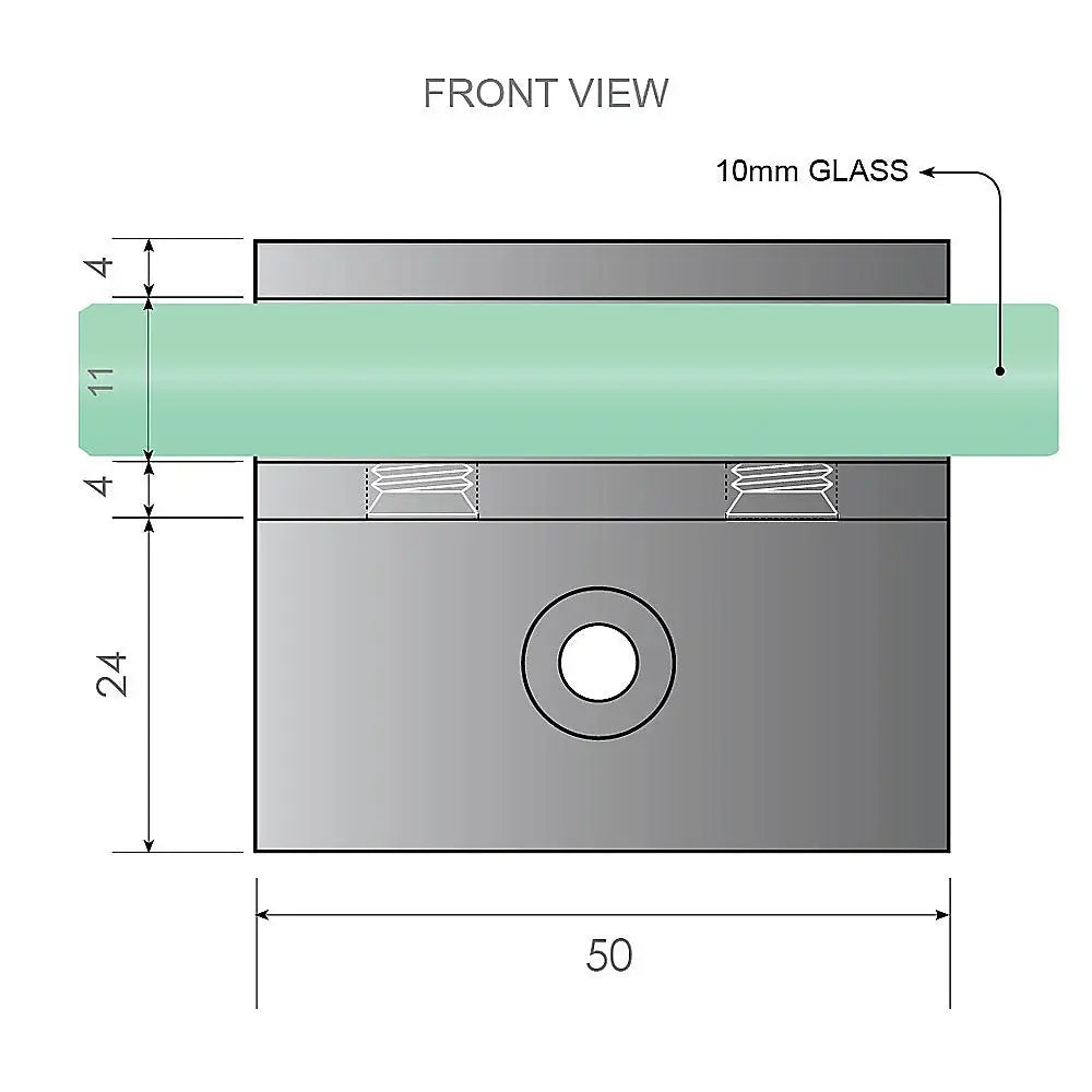 70cm Reeded Single Shower Glass Screen with White Wall F-Brackets - Furniture > Bathroom > Shower Heads & Screens