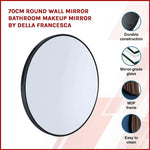 70cm Round Wall Mirror Bathroom Makeup Mirror by Della Francesca - Home & Garden > Bathroom Accessories