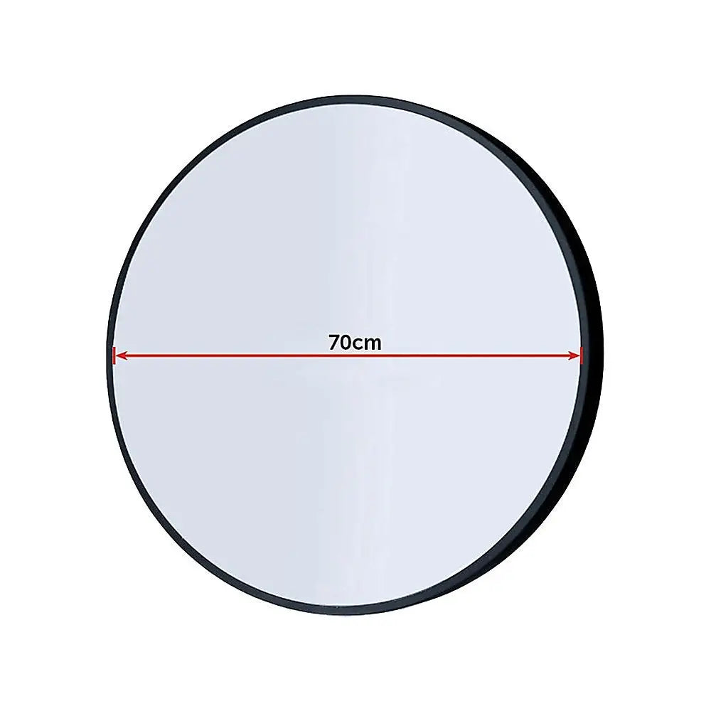 70cm Round Wall Mirror Bathroom Makeup Mirror by Della Francesca - Home & Garden > Bathroom Accessories