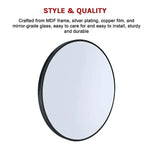 70cm Round Wall Mirror Bathroom Makeup Mirror by Della Francesca - Home & Garden > Bathroom Accessories