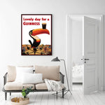 70cmx100cm Beer Lovely Day For A Guinness Black Frame Canvas Wall Art - Home & Garden > Wall Art