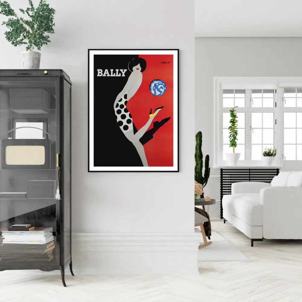 70cmx100cm Fashion Bally Black Frame Canvas Wall Art - Home & Garden > Wall Art