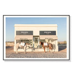 70cmx100cm Horses Fashion Black Frame Canvas Wall Art - Home & Garden > Wall Art