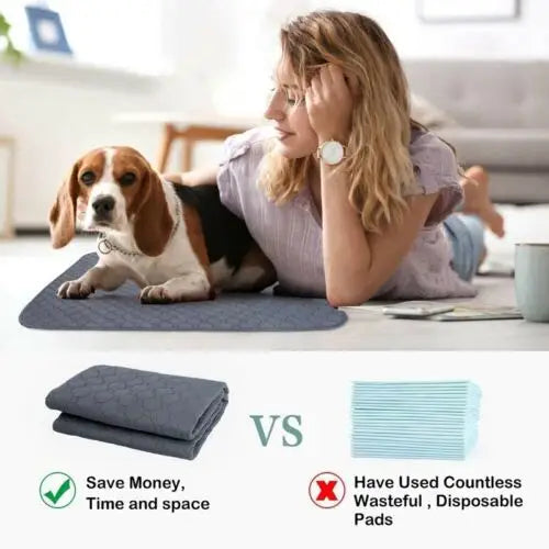 70X50cm Washable Pet Dog Pee Pad Reusable Cat Puppy Training Wee Absorbent Mat Pads Bed - Pet Care > Dog Supplies > Dog