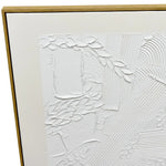 70X90cm Plaster Panorama Dark Wood Framed Hand Painted Canvas Wall Art - Home & Garden > Wall Art