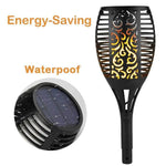 72 LED Bulbs Torch Solar Garden Outdoor Flame Dancing Flickering Light Auto Lamp - Home & Garden > Lighting