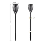 72 LED Bulbs Torch Solar Garden Outdoor Flame Dancing Flickering Light Auto Lamp - Home & Garden > Lighting