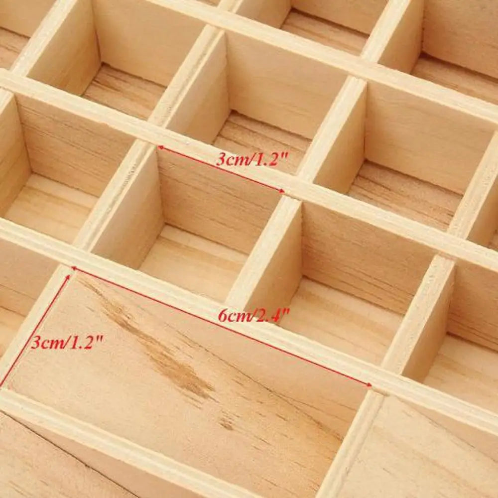 74 Slots Essential Oils Storage Box - Wooden 1-Tier Bottle Holder - Home & Garden > Storage