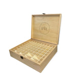 74 Slots Essential Oils Storage Box - Wooden 1-Tier Bottle Holder - Home & Garden > Storage