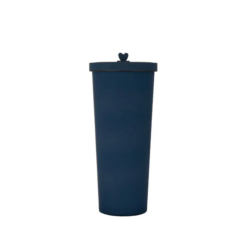 750ml Blue Straw Cup - 304 Stainless Steel Reusable BPA-Free Water Bottle with Leak-Proof Lid Large Capacity Perfect