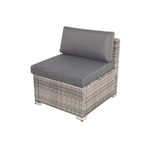 7PC Outdoor Wicker Lounge with Storage Corner (Grey) - Furniture > Outdoor