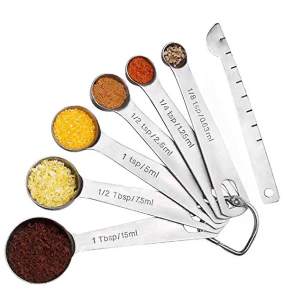 7pcs Stainless Steel Measuring Spoons - Home & Garden > Kitchenware