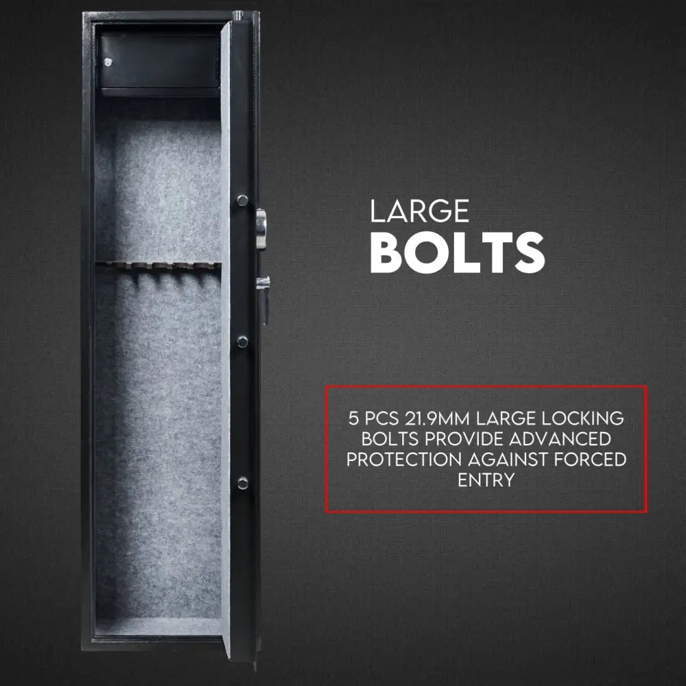 8 Gun Safe Firearm Rifle Storage Lock box Steel Cabinet Heavy Duty Locker CAT A + B - Home & Garden > Storage