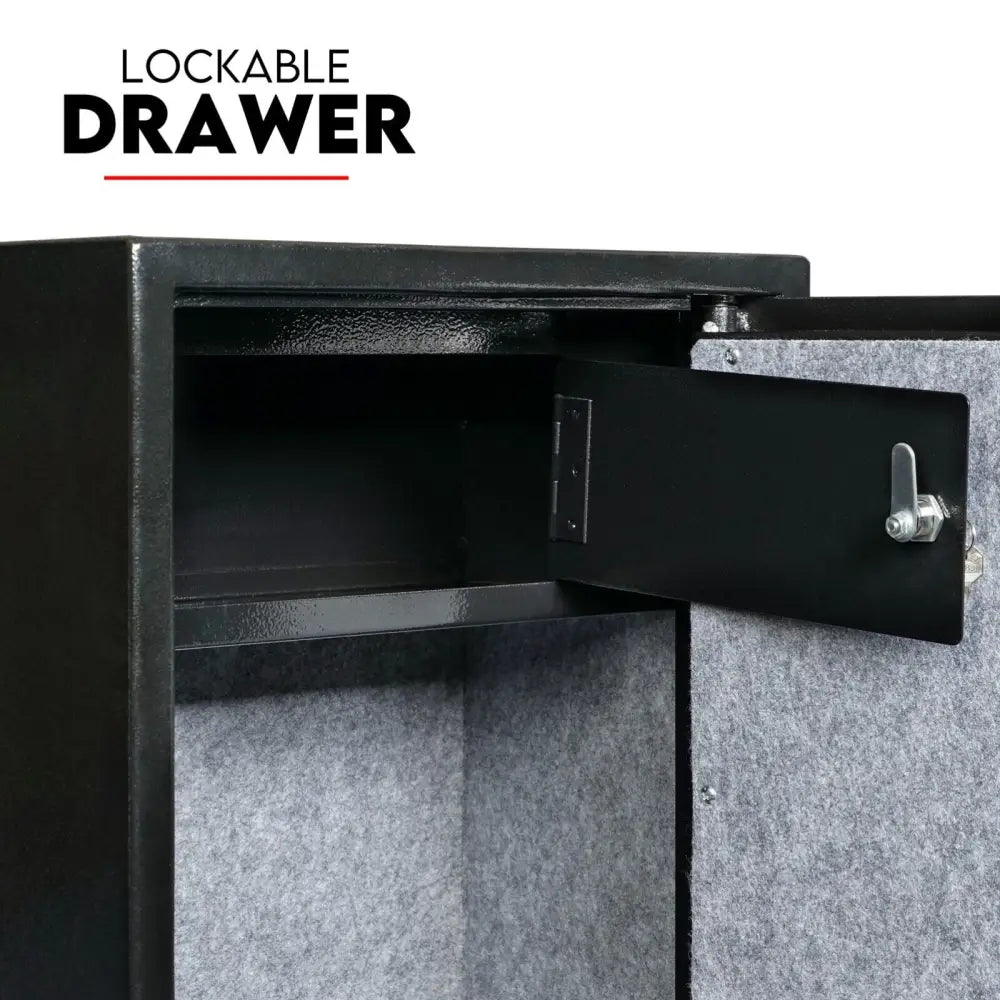 8 Gun Safe Firearm Rifle Storage Lock box Steel Cabinet Heavy Duty Locker CAT A + B - Home & Garden > Storage