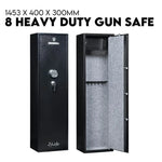 8 Gun Safe Firearm Rifle Storage Lock box Steel Cabinet Heavy Duty Locker CAT A + B - Home & Garden > Storage
