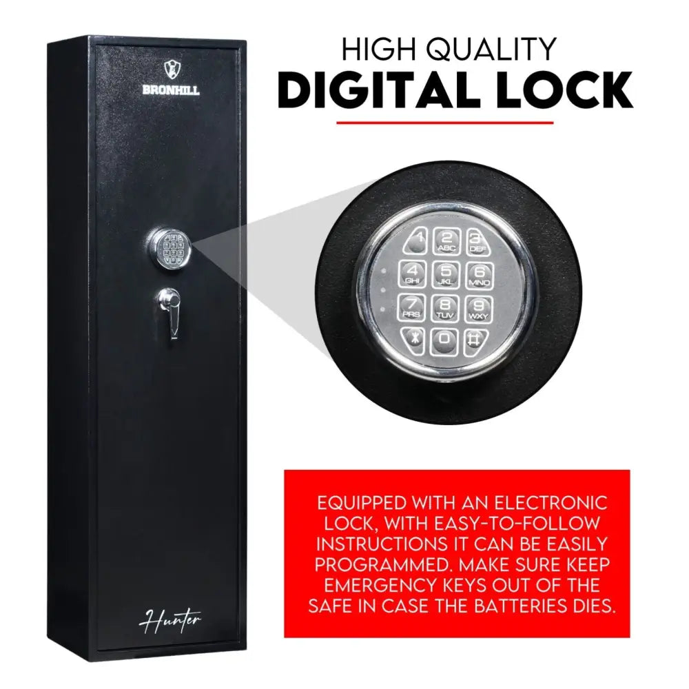 8 Gun Safe Firearm Rifle Storage Lock box Steel Cabinet Heavy Duty Locker CAT A + B - Home & Garden > Storage