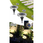 8 Pack LED Solar Pathway Lights Outdoor Solar Ground Lights (Warm White) - Home & Garden > Garden Lights