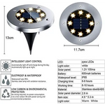 8 Pack LED Solar Pathway Lights Outdoor Solar Ground Lights (Warm White) - Home & Garden > Garden Lights