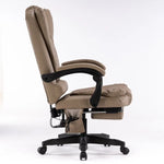 8 Point Massage Chair Executive Office Computer Seat Footrest Recliner Pu Leather Pink - Furniture > Bar Stools & Chairs