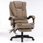 8 Point Massage Chair Executive Office Computer Seat Footrest Recliner Pu Leather Pink - Furniture > Bar Stools & Chairs