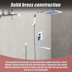 8’’ Rain Shower Head Straight Wall Arm Mixer Set Wall Bath Spout Outlet Tap - Furniture > Bathroom > Shower Heads &