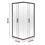 800 x 1000mm Sliding Door Nano Safety Glass Shower Screen By Della Francesca - Furniture > Bathroom > Shower Heads &