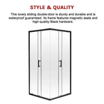 800 x 1000mm Sliding Door Nano Safety Glass Shower Screen By Della Francesca - Furniture > Bathroom > Shower Heads &