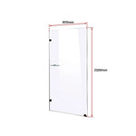 800 x 2100mm Frameless 10mm Safety Glass Shower Screen - Furniture > Bathroom