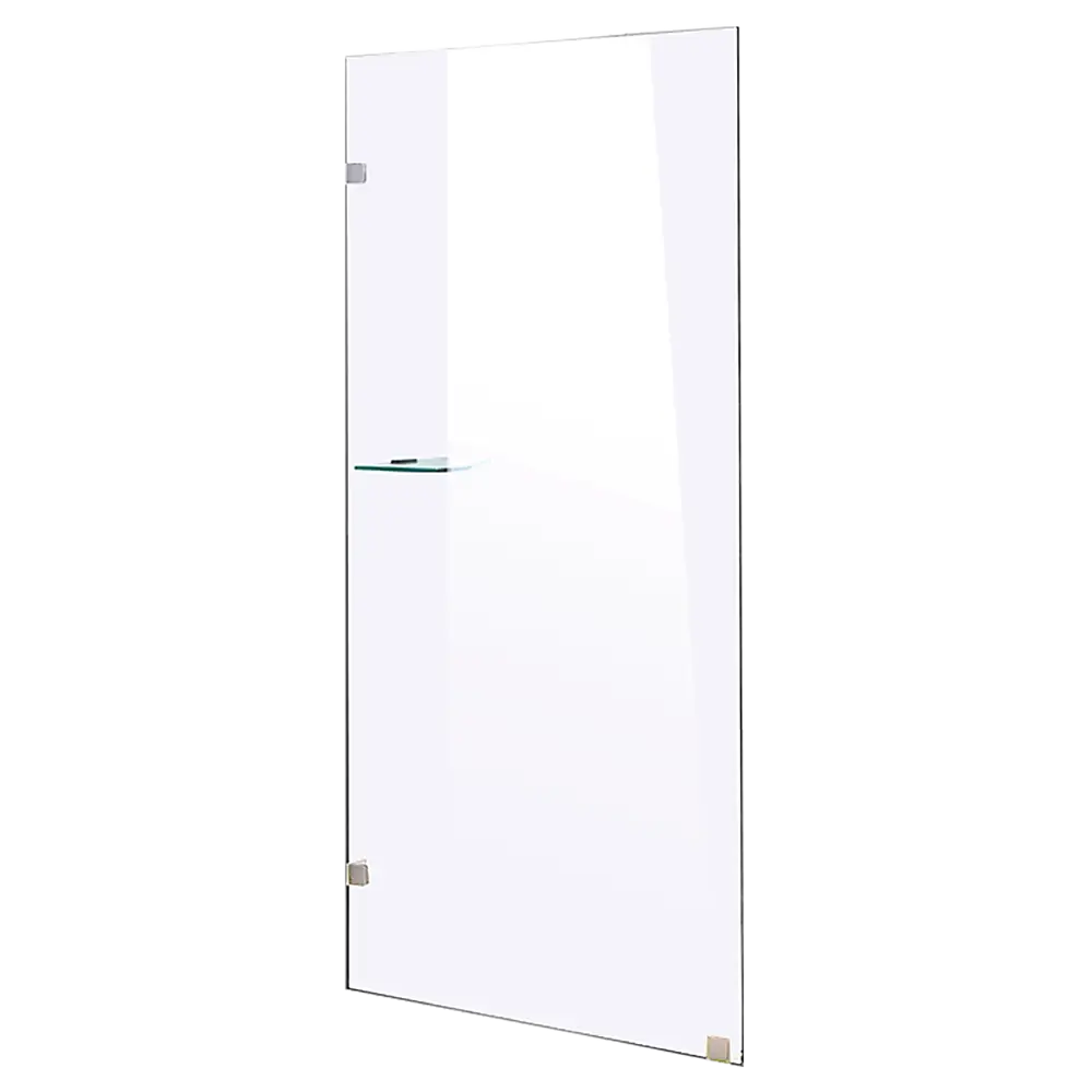 800 x 2100mm Frameless 10mm Safety Glass Shower Screen - Furniture > Bathroom