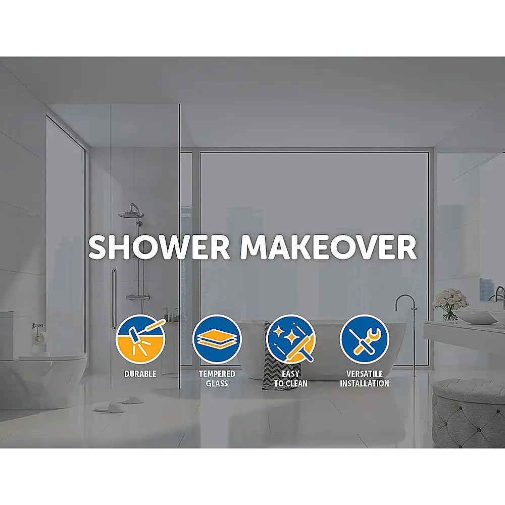 800 x 2100mm Frameless 10mm Safety Glass Shower Screen - Furniture > Bathroom