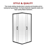 800 x 900mm Sliding Door Nano Safety Glass Shower Screen By Della Francesca - Furniture > Bathroom > Shower Heads &