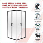 800 x 900mm Sliding Door Nano Safety Glass Shower Screen By Della Francesca - Furniture > Bathroom > Shower Heads &