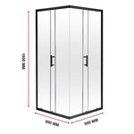 800 x 900mm Sliding Door Nano Safety Glass Shower Screen By Della Francesca - Furniture > Bathroom > Shower Heads &
