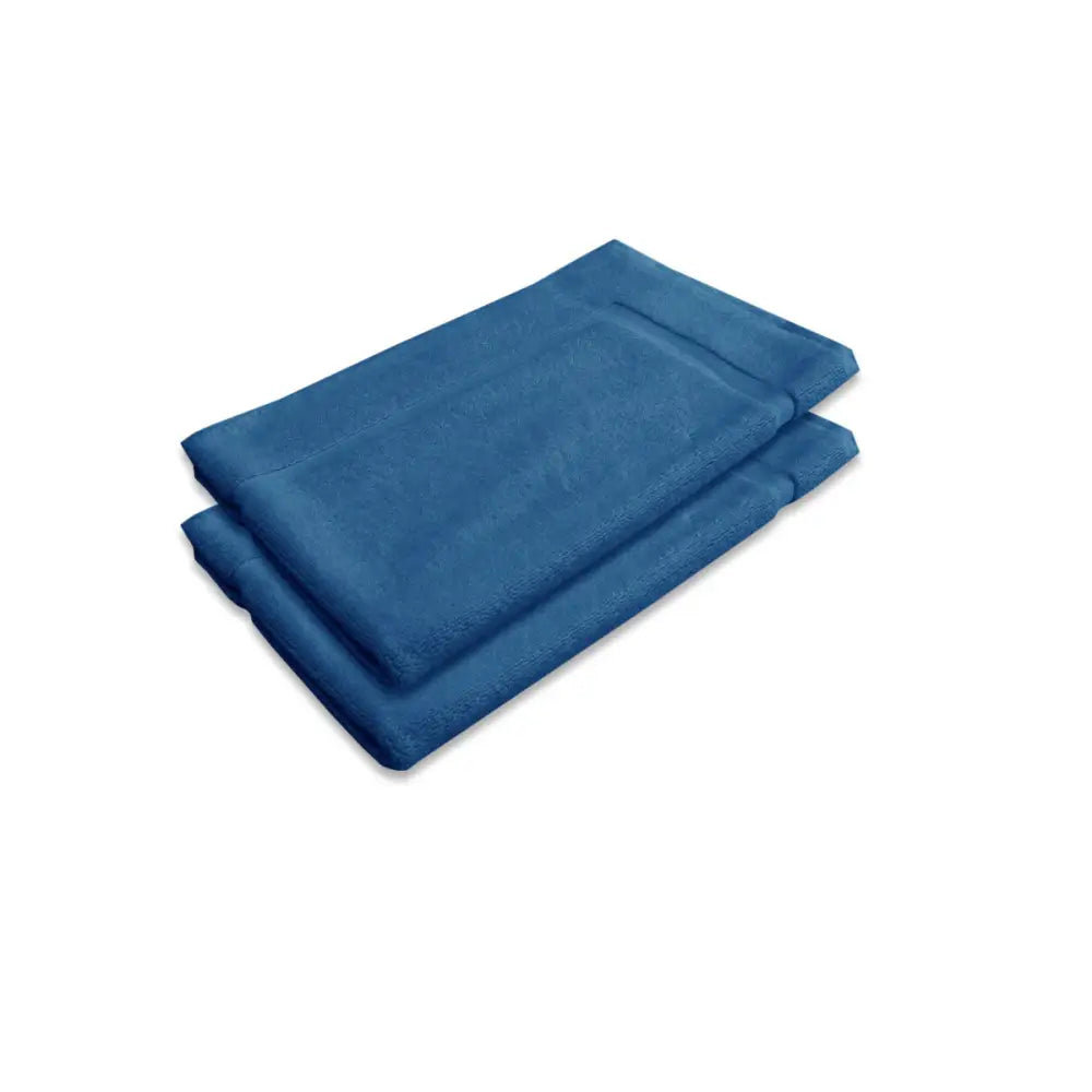 800GSM Set of 2 Cotton Bath Mat Blue Jewel - Home & Garden > Bathroom Accessories