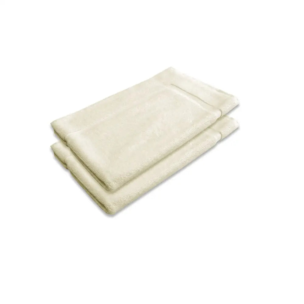 800GSM Set of 2 Cotton Bath Mat Ivory - Home & Garden > Bathroom Accessories