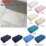 800GSM Set of 2 Cotton Bath Mat Linen - Home & Garden > Bathroom Accessories