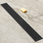 800mm Bathroom Shower Black Grate Drain w/Centre outlet Floor Waste - Home & Garden > DIY > Kitchen & Bathroom DIY
