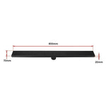 800mm Bathroom Shower Black Grate Drain w/Centre outlet Floor Waste - Home & Garden > DIY > Kitchen & Bathroom DIY