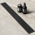 800mm Bathroom Shower Black Grate Drain w/Centre outlet Floor Waste - Home & Garden > DIY > Kitchen & Bathroom DIY
