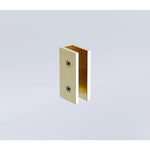 80cm Reeded Single Shower Glass Screen with Gold U-brackets & Square Pole - Furniture > Bathroom > Shower Heads &