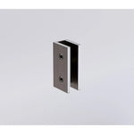 80cm Reeded Single Shower Glass Screen with Gunmetal U-brackets & Square Pole - Furniture > Bathroom > Shower Heads &