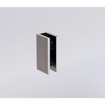 80cm Reeded Single Shower Glass Screen with Gunmetal U-brackets & Square Pole - Furniture > Bathroom > Shower Heads &