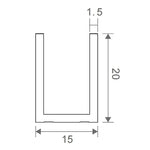 80cm Reeded Single Shower Glass Screen with Gunmetal Wall Channel & Square Pole - Furniture > Bathroom > Shower Heads &