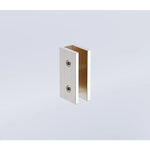 80cm Reeded Single Shower Glass Screen with Nickel U-brackets & Round Pole - Furniture > Bathroom > Shower Heads &