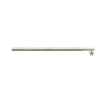 80cm Reeded Single Shower Glass Screen with Nickel Wall Channel & Round Pole - Furniture > Bathroom > Shower Heads &