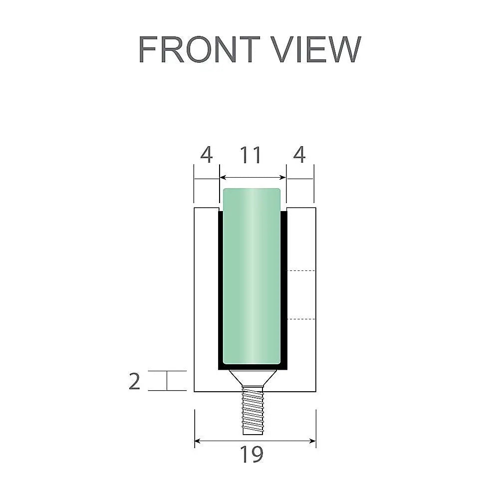 80cm Reeded Single Shower Glass Screen with White U-brackets & Square Pole - Furniture > Bathroom > Shower Heads &