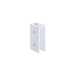 80cm Reeded Single Shower Glass Screen with White U-brackets & Square Pole - Furniture > Bathroom > Shower Heads &